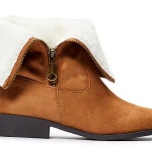 Maurices Tan Regina Sherpa Fold Over Boot